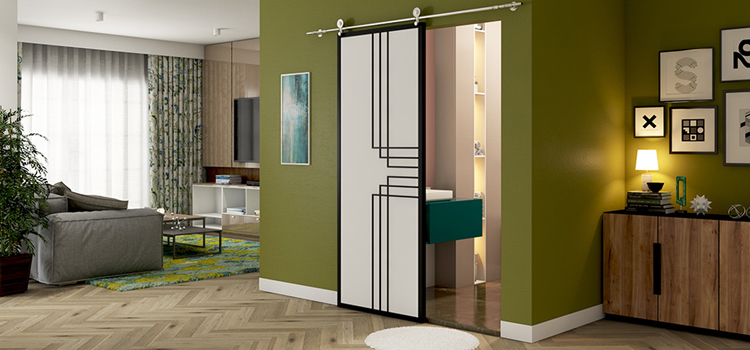 sliding bathroom door installation in Miramar